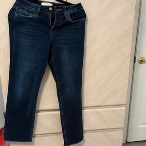 Lovestitch Women's Deep Blue Ankle Jeans